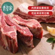 青草家 乌拉圭进口原切草饲雪花生牛肉肋排2500g