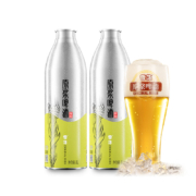 雪花鲜酿原浆精酿扎啤  现酿现发  高浓度13.5P   1L*2瓶