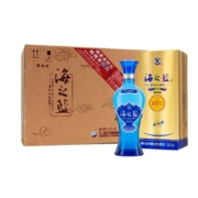 洋河【年货送礼】蓝色经典 海之蓝 42度 绵柔浓香型白酒 520ml*6瓶 整箱装(内含礼品袋）