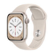 苹果Apple Watch Series 8 智能手表GPS款41毫米星光色铝金属表壳星光色运动型表带 iWatch s8