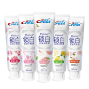 Crest 佳洁士 3D炫白系列锁白致尚技术牙膏套装 (樱花120g+桃花120g+蓝风铃140g+白桃120g+黑曜金竹炭120g)