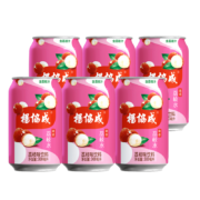 杨协成 荔枝水饮料 清甜可口马来西亚原装进口 新加坡品牌  300ml*6罐