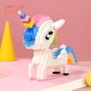 生活无忧(lattliv)积木 独角兽 719粒 15*12cm 小颗粒