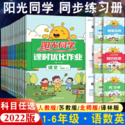 2022阳光同学课时优化作业二年级上册一年级三年级四五六语文人教RJ数学苏教英语PEP译林下册同步练习册训练课时作业本单元检测题
