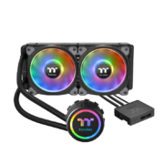 Tt（Thermaltake）Floe DX RGB 240 一体式水冷CPU散热器（多平台/RGB冷头/软体/Duo RGB风扇/240冷排）