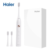 海尔（Haier） 电动牙刷成人三档模式声波振动 全自动牙刷72小时续航软毛刷头 全身防水 象牙白-经典款HTQ1-3136
