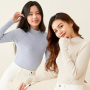 Ohsunny 羊毛保暖半高领打底针织衫 5色
