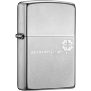 之宝(Zippo)打火机 四叶草的祝愿   锻纱镀铬/镭射 爱情送礼 打火机zippo  防风火机 205-C-000018