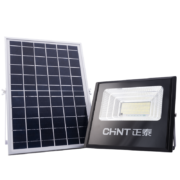 正泰 太阳能灯路灯户外庭院灯 LED太阳能投光灯家用室外壁灯新农村院子道路照明灯防水省点智能光感遥控 【尝鲜力荐】10WE+遥控光控+20平 太阳能庭院灯投光灯室外照明定时开关