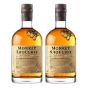 「超市直发」三只猴子（Monkey Shoulder）纯麦苏格兰威士忌 金猴猴子肩膀 原装进口 金猴纯麦威士忌700ml*2瓶