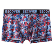SCHIESSER/舒雅男士棉莫代尔时尚印花潮流男平角内裤E9/21227T 橘色7201 XL