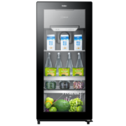 海尔（Haier）120升智能双温家用客厅办公室冷藏柜暖藏冰吧 茶叶饮料水果保鲜柜囤货小型冰箱DS0120D以旧换新