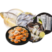 PLUS会员：胖舅舅 海鲜大礼包 8种海鲜 净含量约4230g