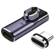 凯宠 Type-c磁吸转接头USB4.0 C公转C母 磁吸弯头40GB全功能转接头 2米 中侧弯头｜磁吸转接头｜40Gbps高速｜8K音视频