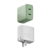 ZMI紫米35W双口充电器氮化镓充GaN3双口兼容可折叠PD20W//18W苹果快充头 35W双C口快充 白色