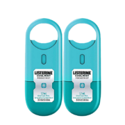 李施德林 (Listerine) 口喷冰蓝口味 男女便携喷雾口气清新 7.7mL*2支装