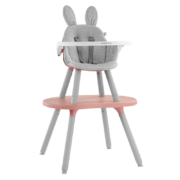 hd小龙哈彼 儿童餐椅多功能宝宝餐椅便携婴儿餐椅 蘑菇餐椅升级版 LY266-H-（S117P/T009P) 软萌兔子冰粉色399元