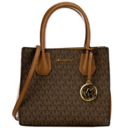 【官方直供】MK女包迈克·科尔斯MICHAEL KORS MERCER系列 皮革手提斜挎包 棕色款 35S1GM9M2B BROWN