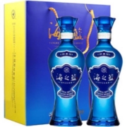 88VIP：YANGHE 洋河 海之蓝 蓝色经典 52%vol 浓香型白酒 375ml*2瓶 双支装