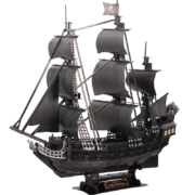 乐立方立体拼图3D黑珍珠号海盗船 模型拼装高难度成年成人减压 升级版·安妮女王复仇号
