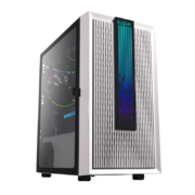 超频三(PCCOOLER）光愈 白色 游戏电脑机箱（支持M-ATX/ITX主板/显卡限长31cm/支持240水冷/全侧透磁吸玻璃）