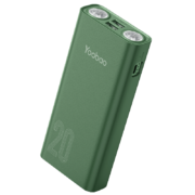 羽博（Yoobao） 充电宝20000毫安时大容量移动电源双LED灯适用于苹果小米华为通用 【经典版10W+双输出】绿光侠