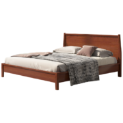 曲美家居（QM）实木床 高屏床单人床 卧室家具健康环保稳固六床脚 单床 1.5米*2米