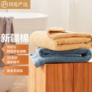 柔软不掉毛！YANXUAN 网易严选 300315714 毛巾套装 2条装 32*70cm 90g 蓝+黄