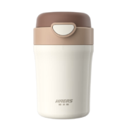 哈尔斯（HAERS） 保温杯男女办公室咖啡杯学生可爱便携水杯子380ml 奶咖色380ml