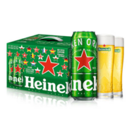Heineken 喜力 经典啤酒 500ml*9听 世界杯礼盒装（内含玻璃杯2个）