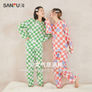 三福 2022秋季新款女式满版可爱印花家居服套装 多色