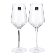 RCOMS1950 红酒杯套装 手工吹制无铅水晶高脚对杯波尔多葡萄酒杯420ML婚礼家用玻璃酒具 2支礼盒装