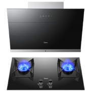 预售、PLUS会员、需抢券：Midea 美的 J39+Q230B 侧吸式烟灶套装 液化气