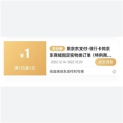 京东  领1元无门槛支付券