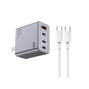 努比亚 65W氮化镓GaN3 pro充电器四口套装20W苹果iphone13/12PD快充头华为macbook笔记本100W数据线 氘锋银
