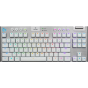 罗技（G） G913TKL 87键无线机械键盘 有线蓝牙游戏键盘 三模链接 RGB背光 超薄矮轴 白色GL T轴（茶轴）