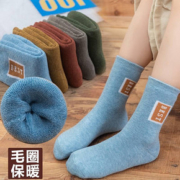 儿童袜子春秋冬季加厚加绒保暖纯棉宝宝