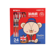 晨光(M&G)文具24色卡通丝滑油画棒 儿童涂鸦绘画笔 小熊哈里系列蜡笔套装 24支/盒AGM91178圣诞礼物