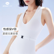 AquaPlay泡温泉连体泳衣女2022新款性感显瘦遮肚游泳衣速干冲浪服