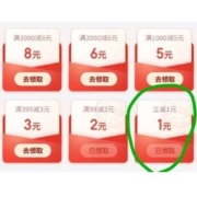 京东 1元无门槛 支付劵