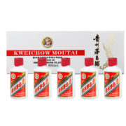 茅台（MOUTAI）贵州茅台酒 酱香型白酒 飞天茅台53度 礼盒装 茅台小酒版条茅 白条50ml*5瓶