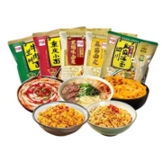 天猫U先：阿宽  巷子面  兰州牛肉拉面+重庆小面+黑鸭面皮+麻酱面皮+麻椒拌面  95g*5袋
