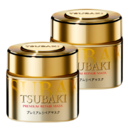 丝蓓绮（TSUBAKI）0秒臻护多效修护护发素金色发膜180g*2日本进口 滋养柔顺