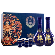 【官方授权】郎酒 青花郎 53度 高度白酒 天宝洞藏 商务宴请 自饮送礼（整箱内有礼品袋3只）酱香型 青花郎礼盒 500ml*2瓶 礼盒装