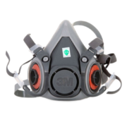 3M 6200 防护面具 双滤毒罐半面罩呼吸器 灰色 1个/袋