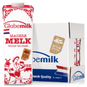 荷高Globemilk 荷兰原装进口 脱脂纯牛奶 3.8优乳蛋白 1L*6 整箱装