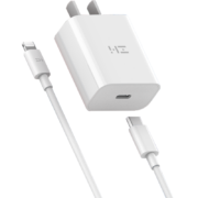 ZMI紫米MFi认证苹果快充套装PD20W充电器适用于iPhone14/13Pro Max/12/11通用USB-C插头+C-L数据线 HA716套装