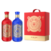 永丰牌北京二锅头 永丰牌风物系列万事如意白酒礼盒 46度清香型 纯粮食酒 宴请 礼品 500ml*2 万事如意 六瓶整箱专享 46度
