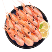 纯色本味 北极甜虾 健康轻食 快手菜 烧烤 500g/袋 60-75只 火锅食材 海鲜水产