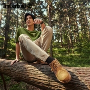 Timberland添柏岚官方踢不烂男鞋大黄靴户外低帮防水|A1P3L A1P3LW/小麦色 43